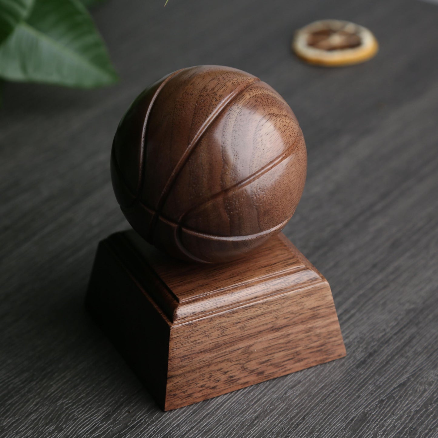 Walnut Basketball Ornament,Personalized Engraving,Gift for Boyfriend,Kids,Friends,Basketball Lovers,Sports Bedroom,Custom Gift for Fans