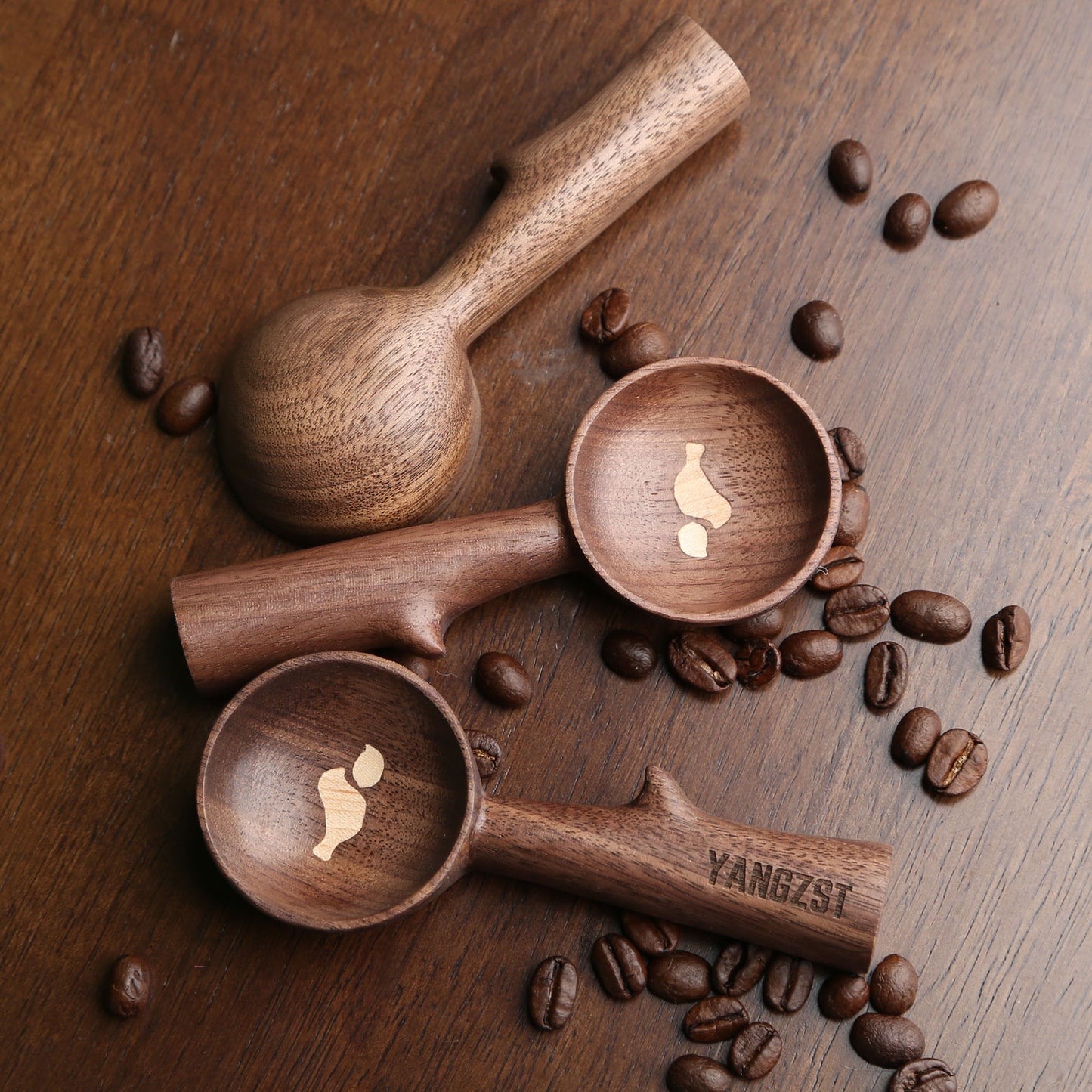 Custom Walnut Wood Coffee Scoop,Personalized Coffee Measuring Spoon,Eco-Friendly Coffee Gift,Great for Coffee Lovers,Ideal for Home&Café Use