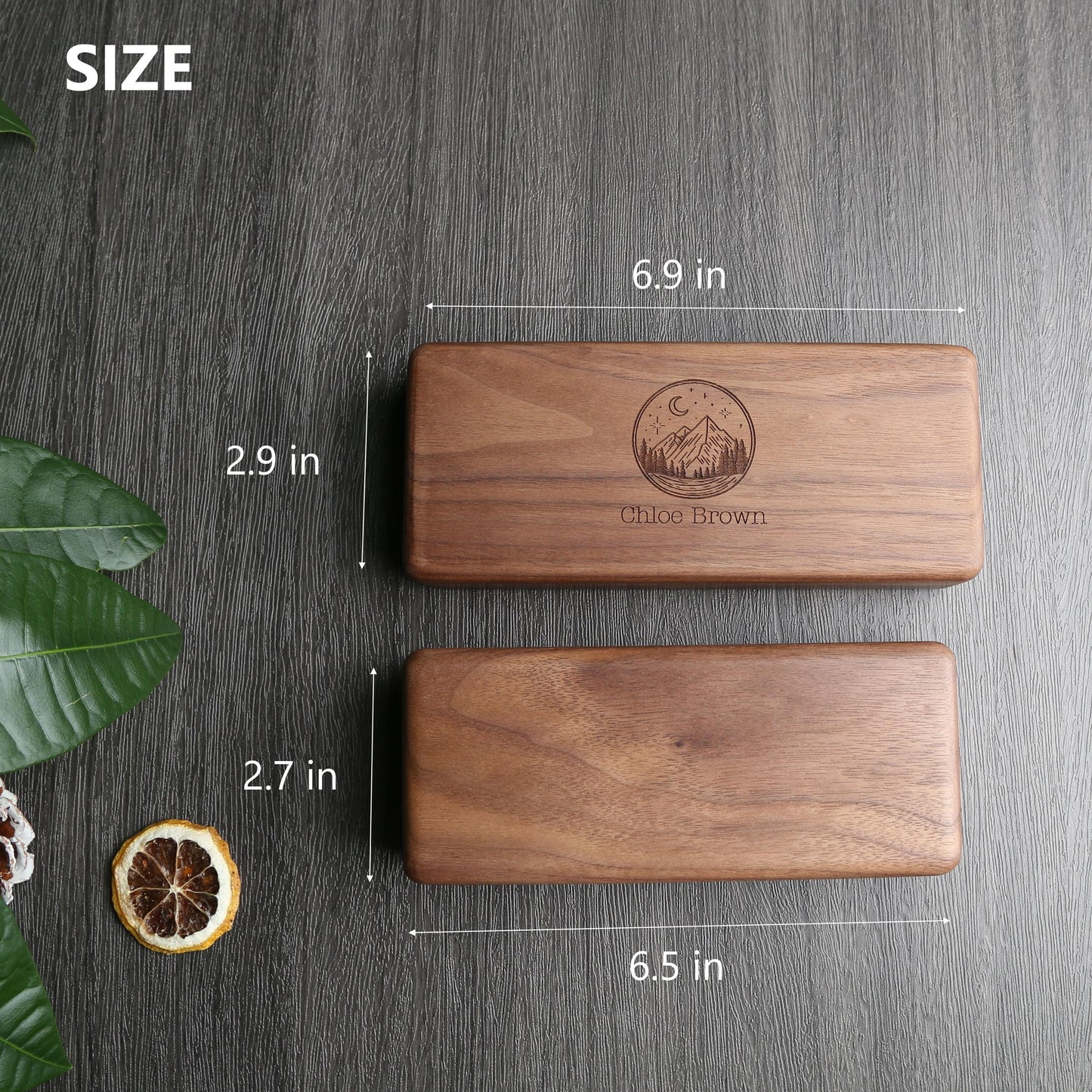 Personalized Walnut Eyeglasses Case,Custom Wooden Spectacle Holder,Retro Glasses Box,School Gift,Real Walnut Wood,Unique Eyewear Storage