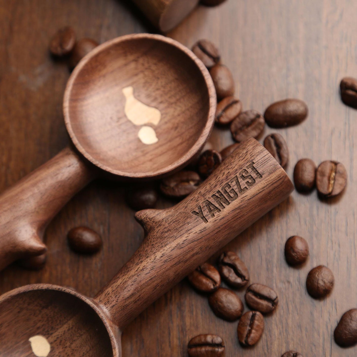 Custom Walnut Wood Coffee Scoop,Personalized Coffee Measuring Spoon,Eco-Friendly Coffee Gift,Great for Coffee Lovers,Ideal for Home&Café Use