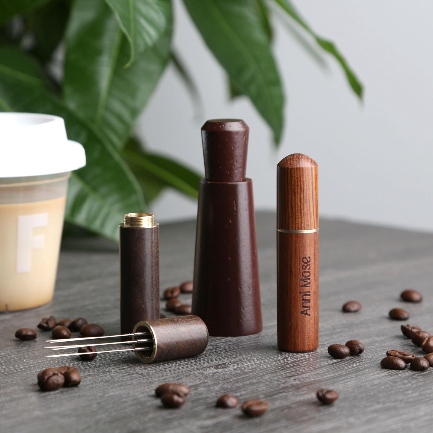 2pcs Wooden WDT Tool,Espresso Coffee Stirrer,6/8 Needles,Distribution Tool,Barista Tool,Custom Name Engraving,Ideal for Home/Coffee Shop Use