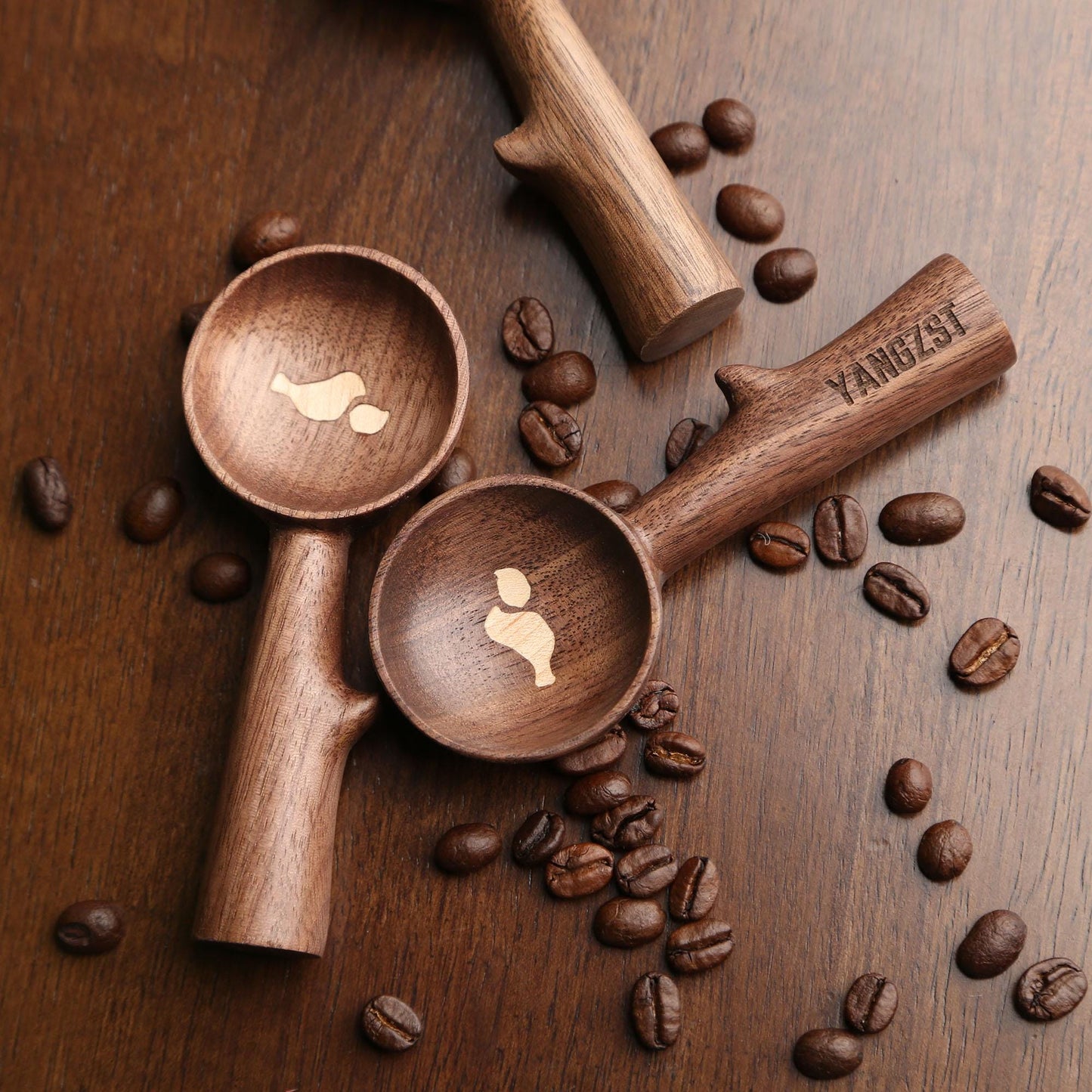 Custom Walnut Wood Coffee Scoop,Personalized Coffee Measuring Spoon,Eco-Friendly Coffee Gift,Great for Coffee Lovers,Ideal for Home&Café Use