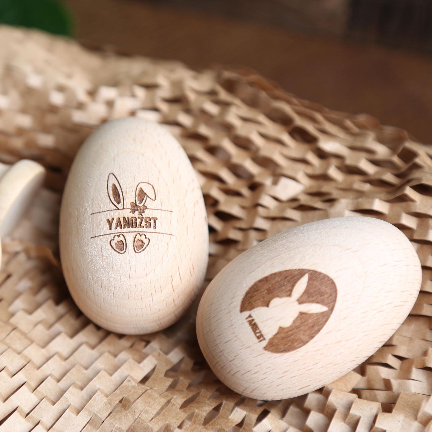 Personalized Engraved Beech Wood Easter Egg,Custom Wooden Egg Keepsake,Easter Gift for Kids,Baby’s First Easter,Unique Spring Décor