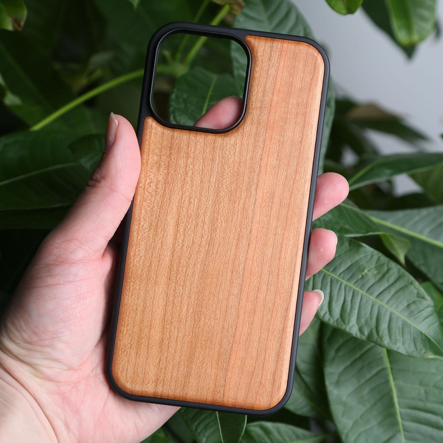 Wooden Phone Case,Customizable MagSafe Case for iPhone 16,15,14,13 Pro Max,Personalized Engraving,Premium Wooden Protection for iPhone