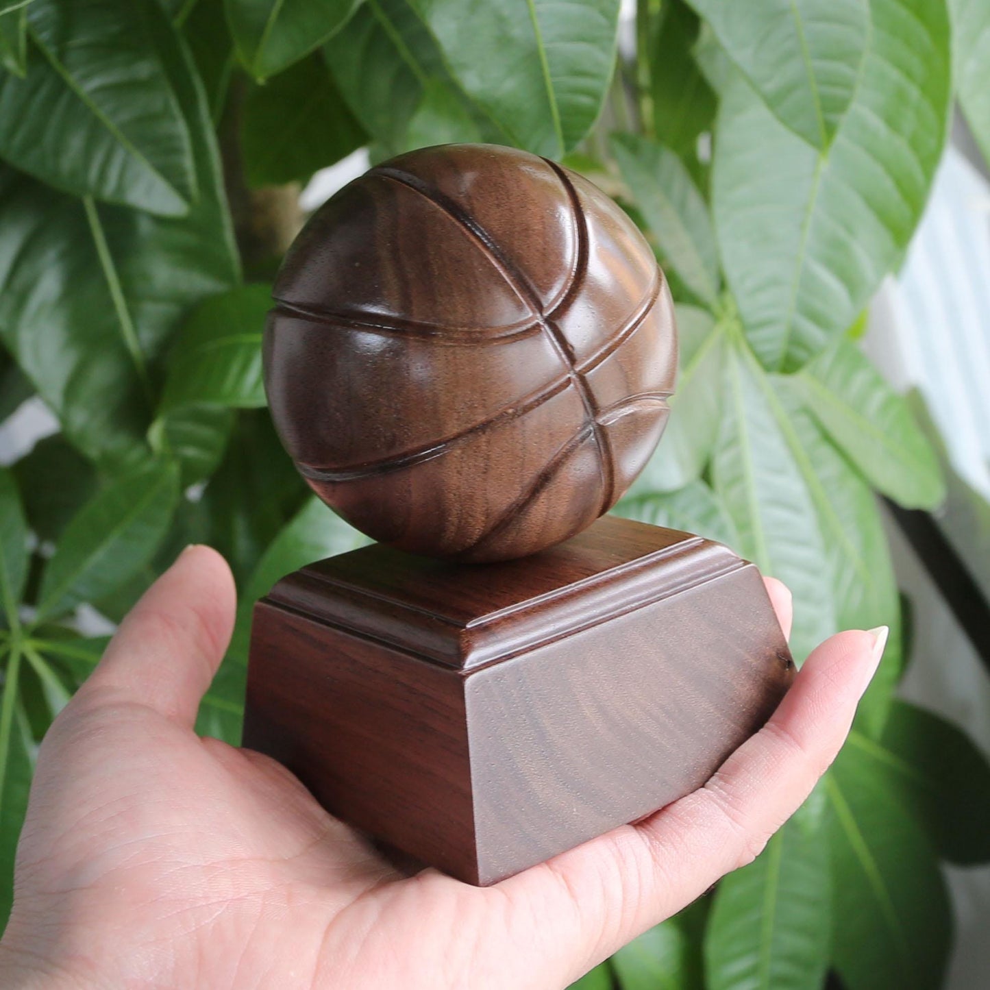 Walnut Basketball Ornament,Personalized Engraving,Gift for Boyfriend,Kids,Friends,Basketball Lovers,Sports Bedroom,Custom Gift for Fans