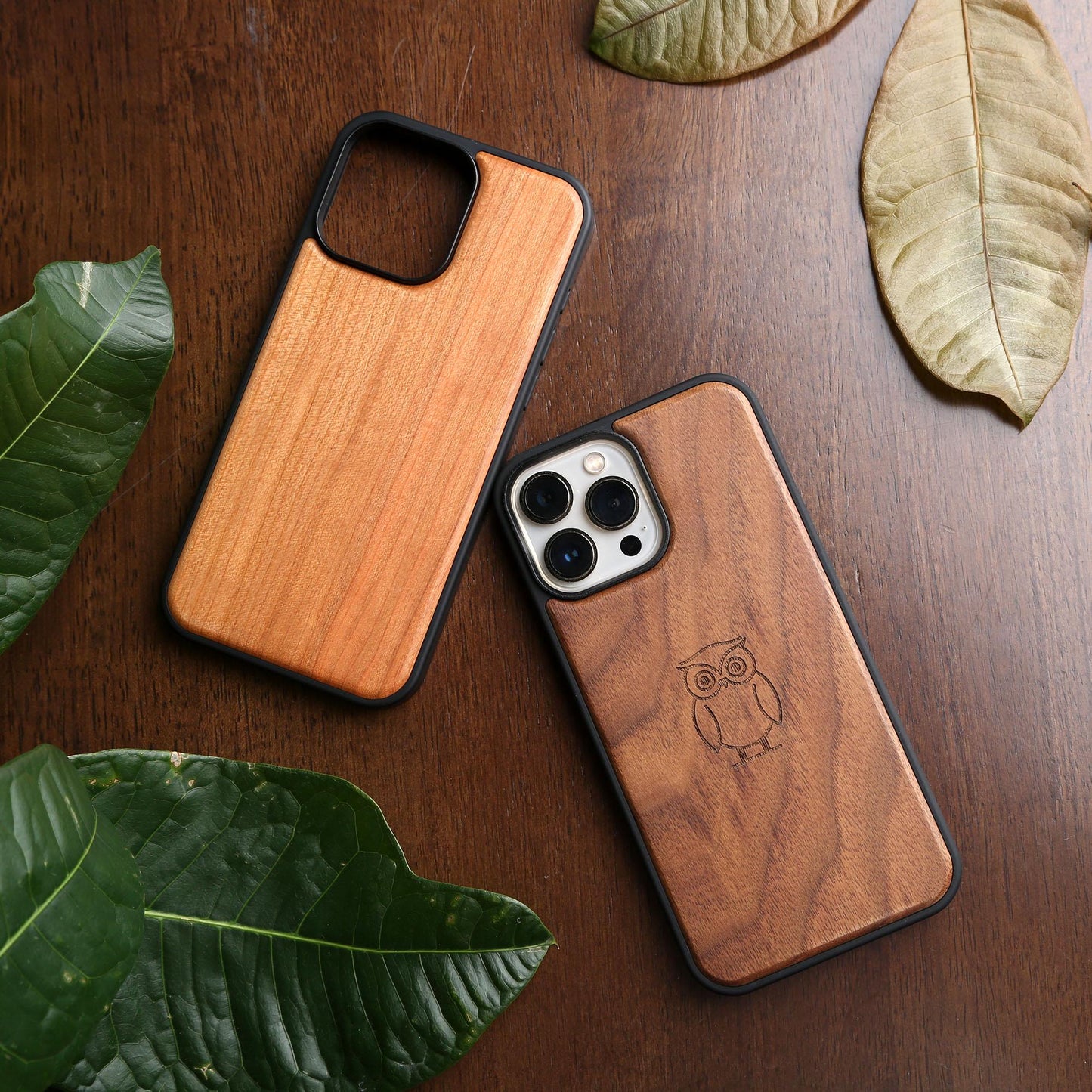 Walnut Wood Phone Case,Customizable MagSafe Case for iPhone 16,15,14,13 Pro Max,Personalized Engraving,Premium Wooden Protection for iPhone