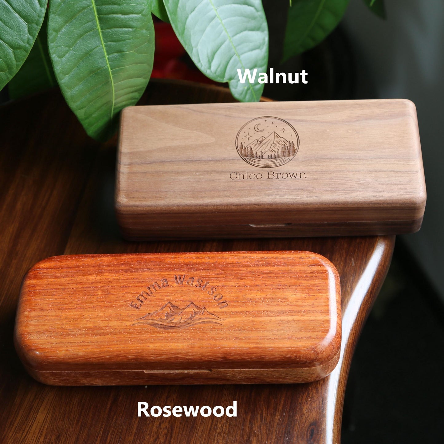 Personalized Wooden Eyeglasses Case-Custom Engraved Glasses Case-Unique Eyeglasses Box,Premium Wood Glasses Holder-School Season Gift