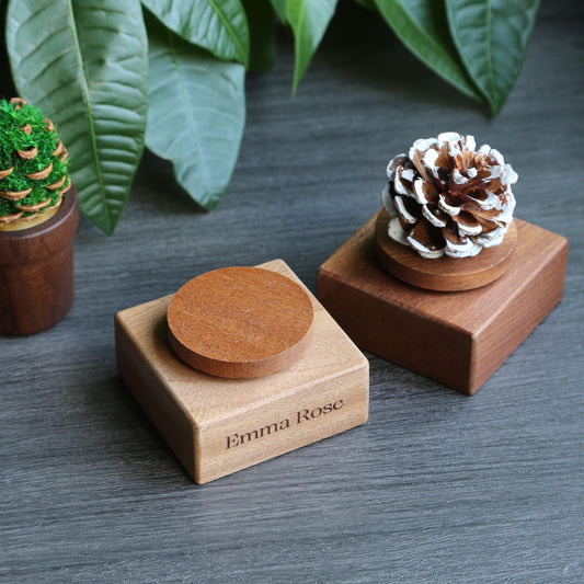 Customized Wooden Rotating Music Box Base, Custom Engraved Gift, Personalized Music Box, Christmas Gift, Baby Shower Gift, Wooden Music Box