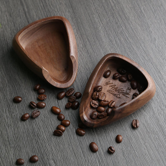 Walnut Coffee Dosing Tray,Coffee Dosing Cup,Vintage Design,Personalized Custom Name Option,Ideal for Home & Coffee Shop Use,Gift Idea