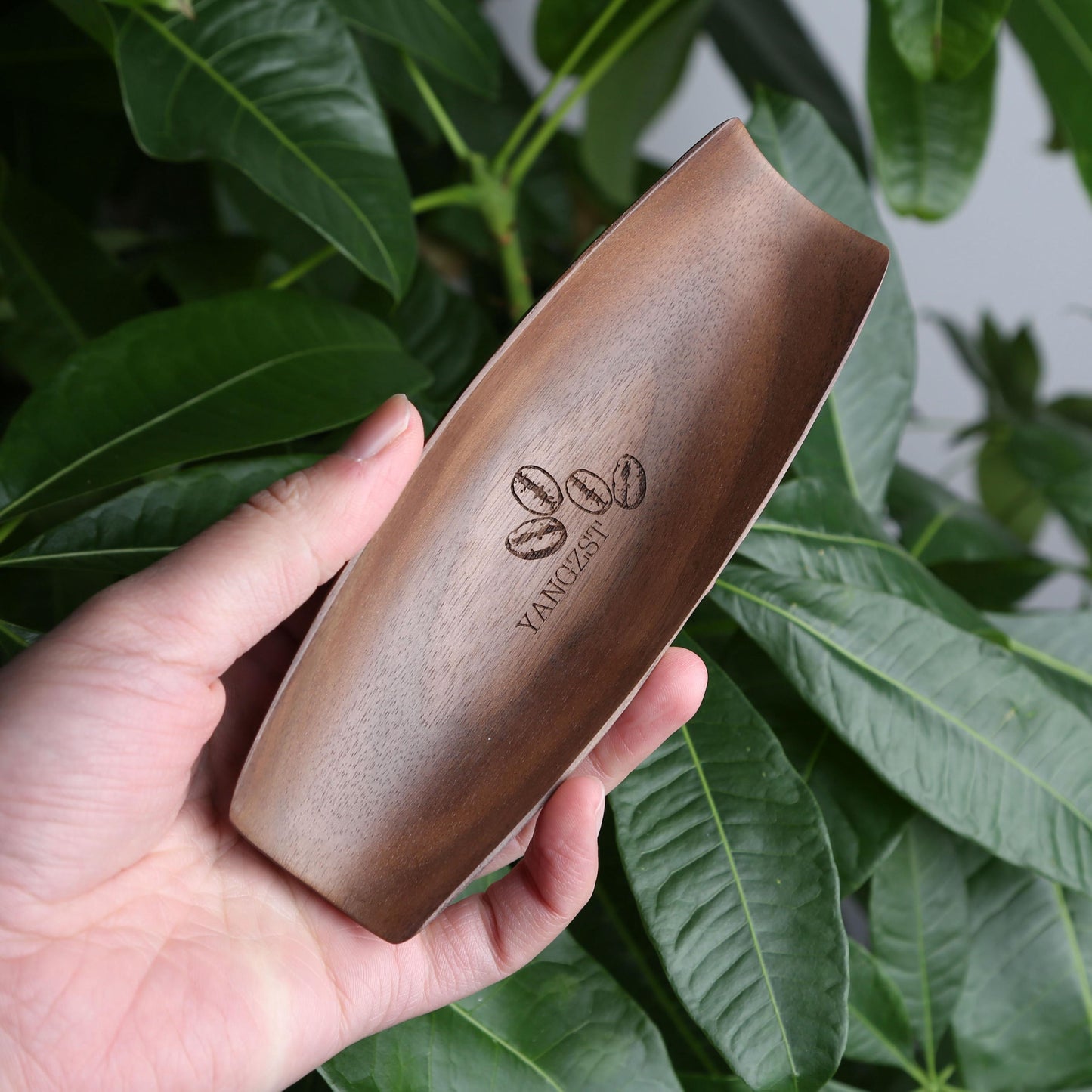 Walnut Coffee Dosing Tray,Coffee Dosing Cup,Personalized Vintage Design,Custom Name Option,Ideal for Home & Cafe Use,Gifts for Coffee Lovers