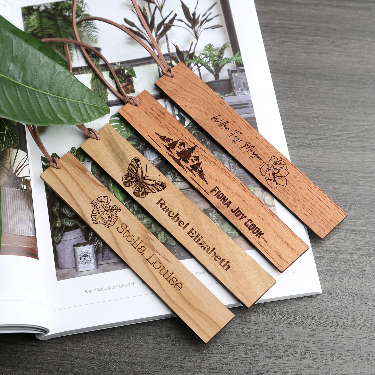 Personalized Wooden Bookmarks,Thoughtful Gifts for Book Lovers,Unique Bookmark for Her,Bridesmaid Gifts,Custom Wooden Bookmark,Wedding Gift