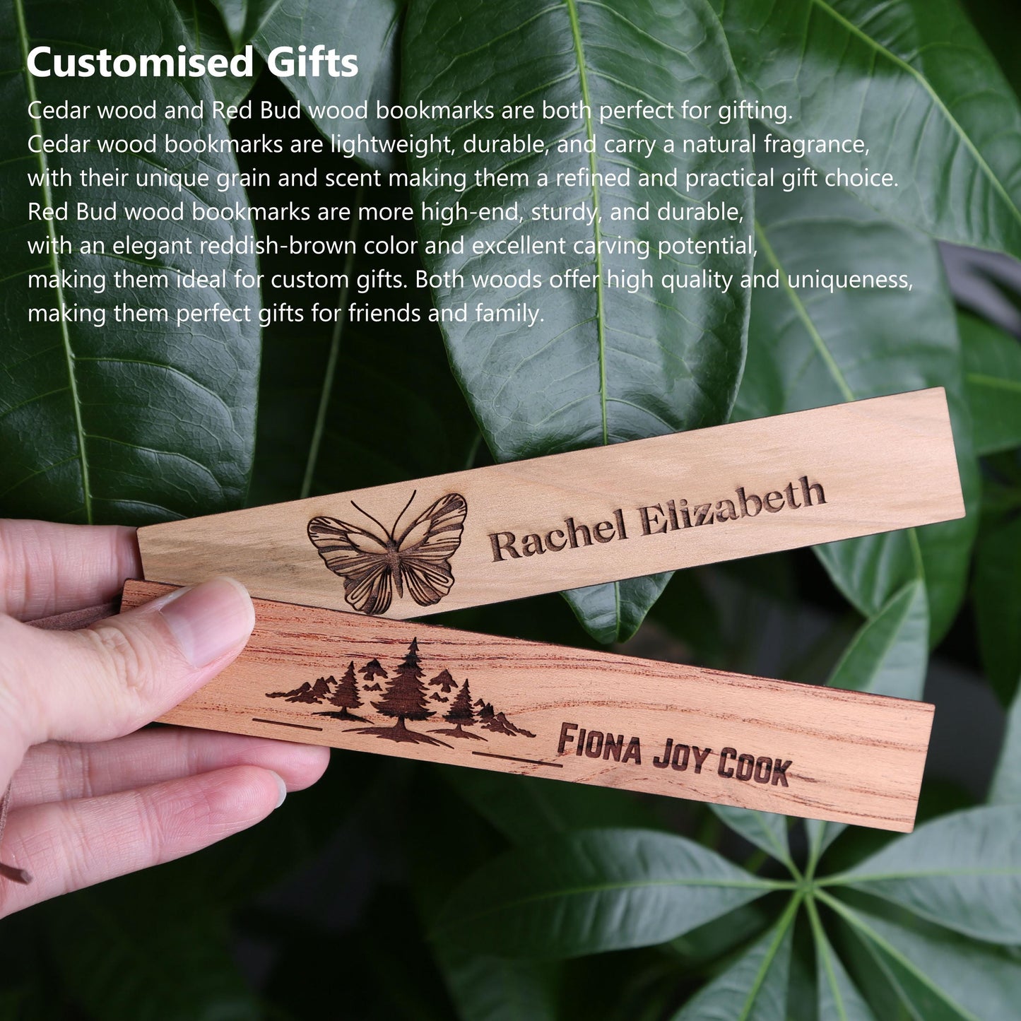 Personalized Wooden Bookmarks,Thoughtful Gifts for Book Lovers,Unique Bookmark for Her,Bridesmaid Gifts,Custom Wooden Bookmark,Wedding Gift