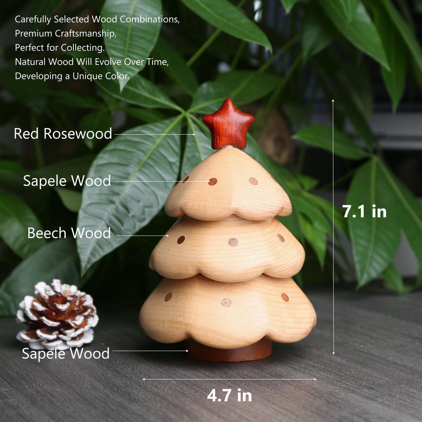 Wooden Christmas Tree Jewelry Box,Holiday Decor & Storage,Christmas Gift for Women/Girls,Unique Jewelry Organizer,Custom Christmas Gifts