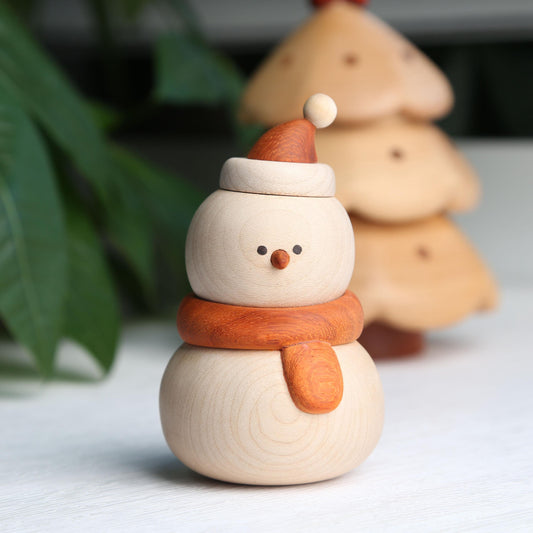 Wooden Christmas Snowman for Holiday Decor,Christmas Gift for Women/Girls,Wooden Christmas Table decoration,Personalized Christmas Gifts