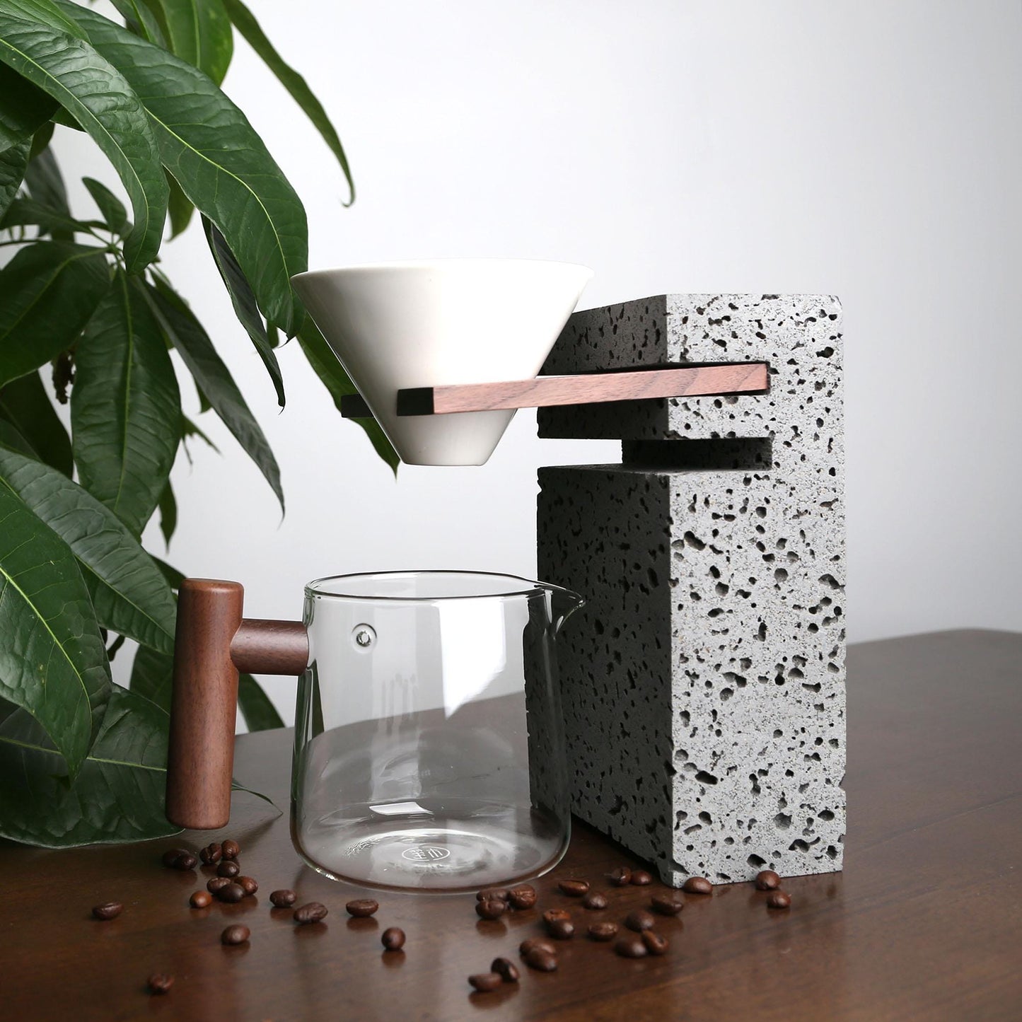 Volcanic Stone Pour Over Coffee Stand,Artistic Coffee Dripper Stand, Customizable Coffee Maker,Unique Gift Idea,Great for Home & Café Décor