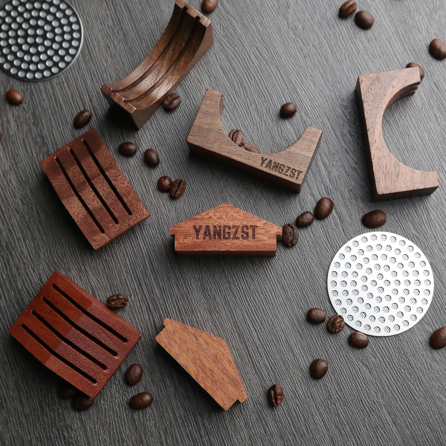 Wooden Espresso Puck Screen Stand,Coffee Tool Holder,Barista Tool,Custom Engraving Option,Ideal for Home & Coffee Shop Use,Eco-Friendly Gift