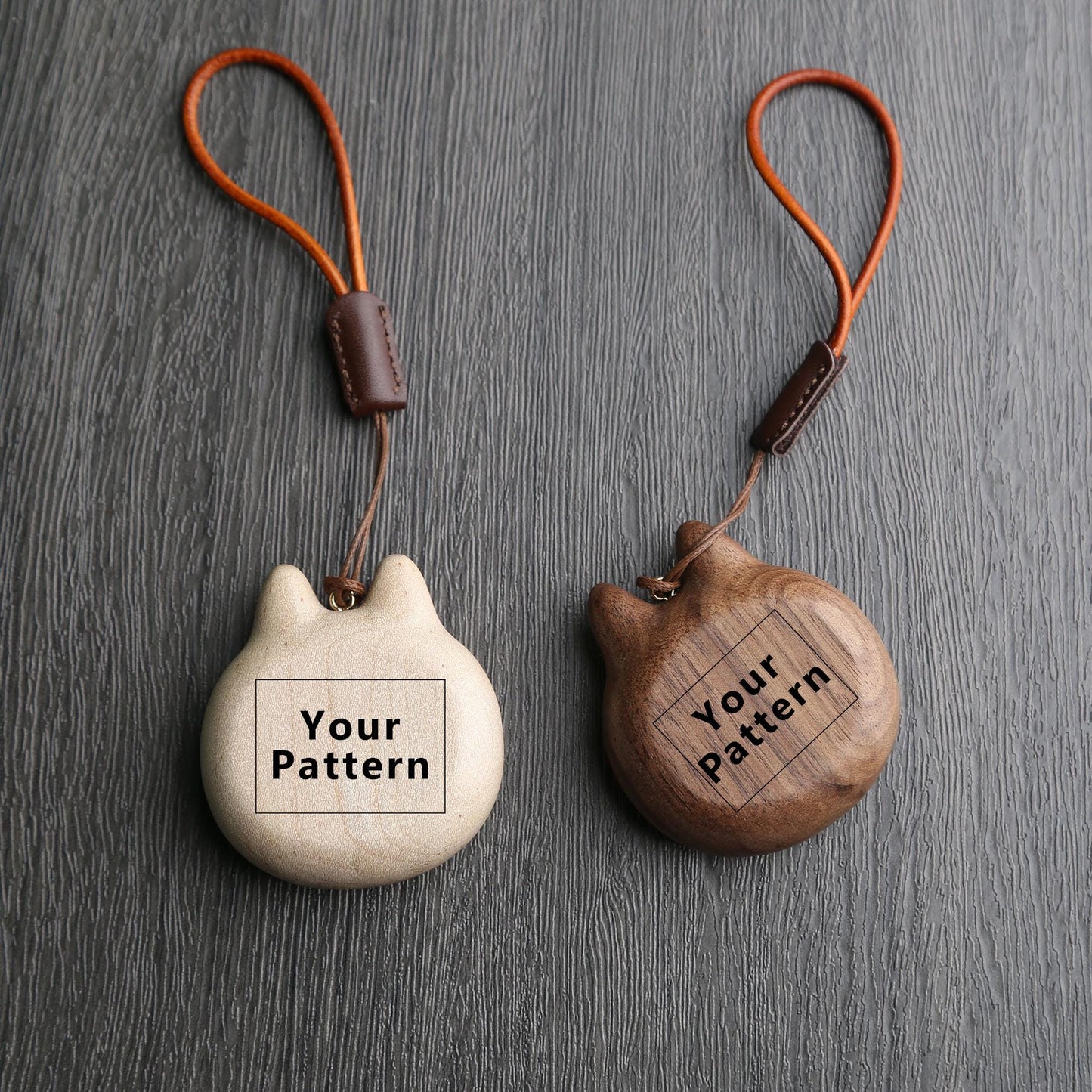 Personalized Wooden Cat/Dog Keychain,Custom Bag Charm for Couples,Engraved Name Gift,Unique Purse Accessory,Gifts for Men & Women,Key Fob