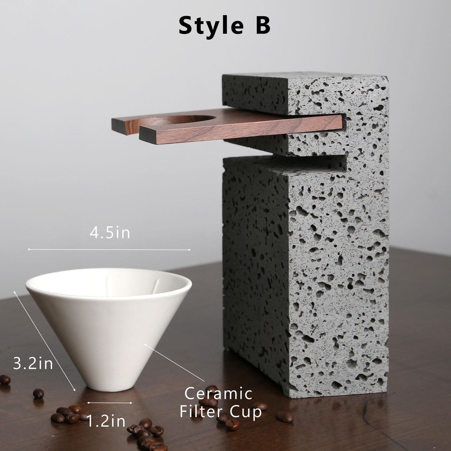 Volcanic Stone Pour Over Coffee Stand,Artistic Coffee Dripper Stand, Customizable Coffee Maker,Unique Gift Idea,Great for Home & Café Décor