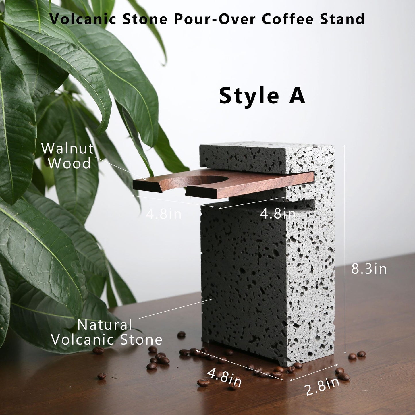 Volcanic Stone Pour Over Coffee Stand,Artistic Coffee Dripper Stand, Customizable Coffee Maker,Unique Gift Idea,Great for Home & Café Décor