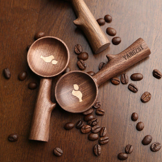 Custom Walnut Wood Coffee Scoop,Personalized Coffee Measuring Spoon,Eco-Friendly Coffee Gift,Great for Coffee Lovers,Ideal for Home&Café Use