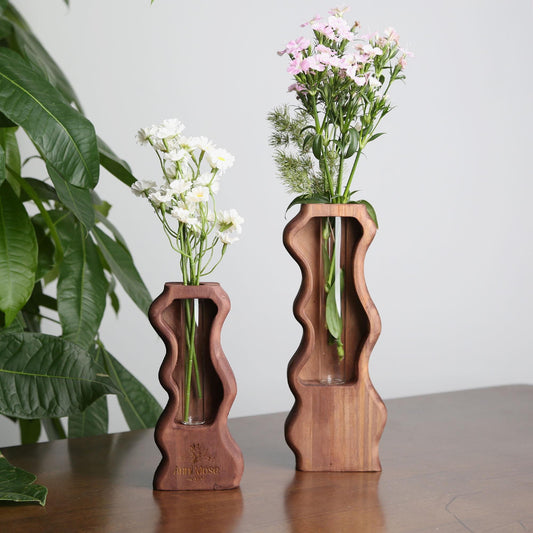 Custom Wooden Vase,Personalized Flower Holder,Unique Artistic Vase,Gift for Mom,Eco-Friendly Home Décor,Gift for Her,Thoughtful Keepsake