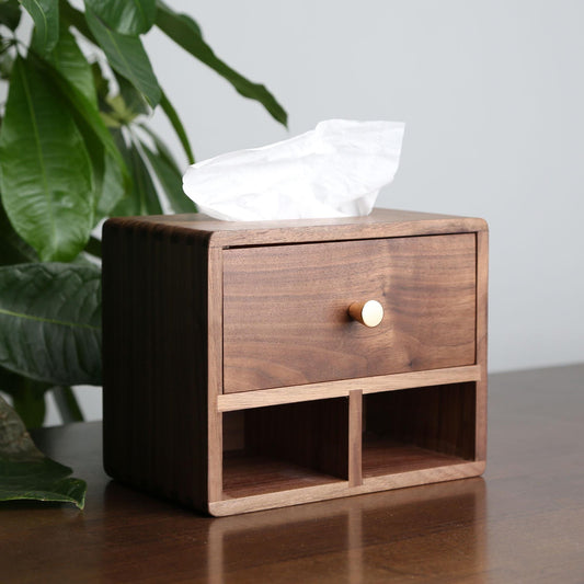 Custom Engraved Walnut Tissue Box,Wooden Tissue Box Holder,Solid Wood Napkin Box,Magnetic Closure,Rustic Desktop Organizer,Home Décor Gift